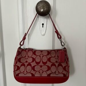 Red monogram Coach Demi vintage bag